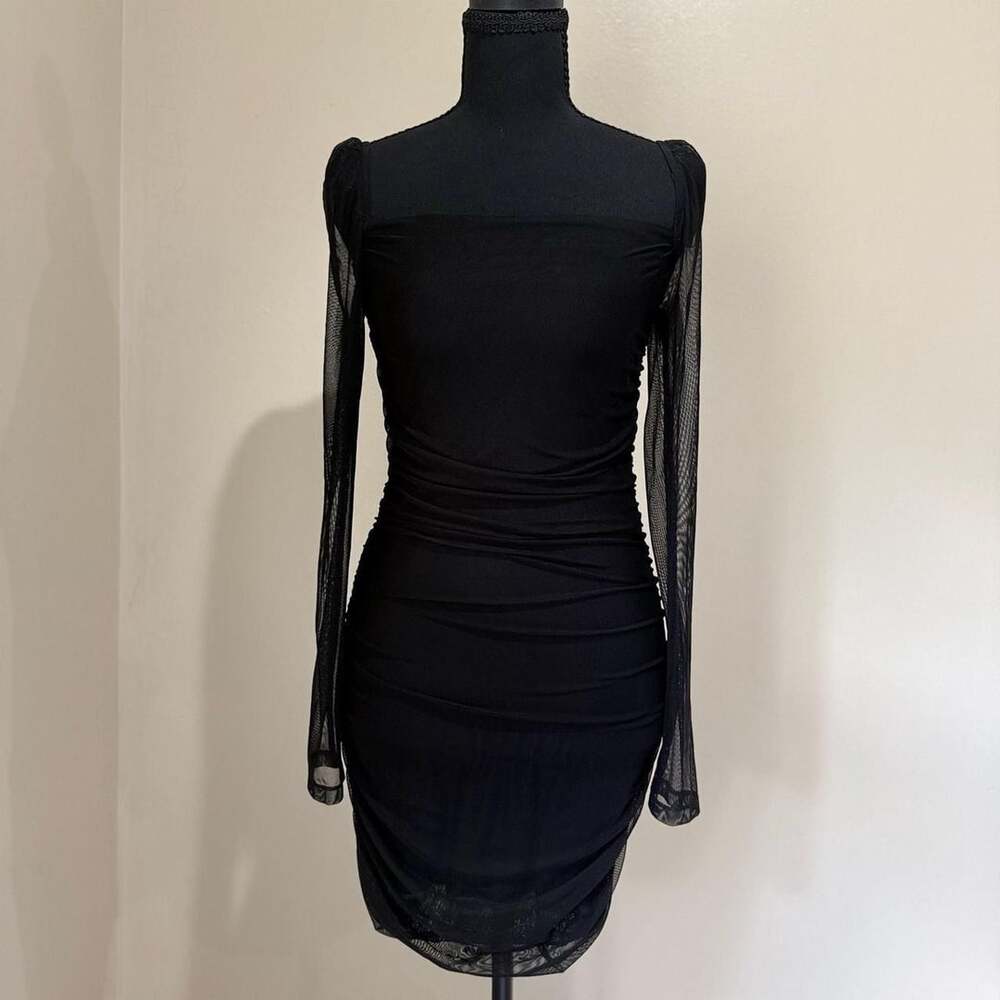 Morticia Addams Vampire Halloween | Black  Mini Dress | Princess Polly US 4 NWT